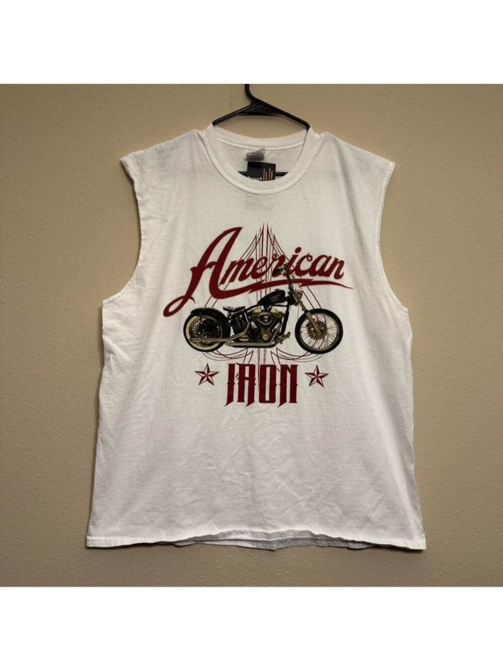 Y2K American Iron Motorcycle Sleeveless Shirt Size:XL